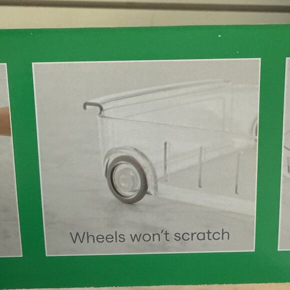 YouCopia RollOut Fridge Caddy BPA-Free Clear Rolling 9" Wide, - Picture 9 of 12